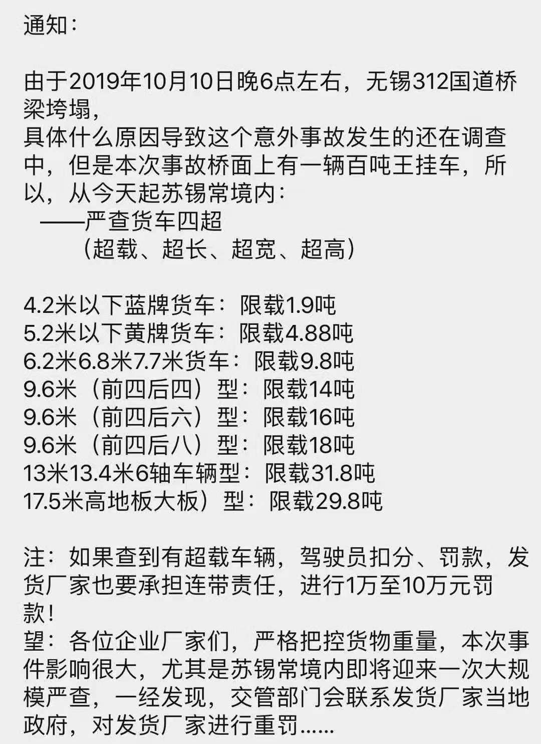 全國嚴查超載